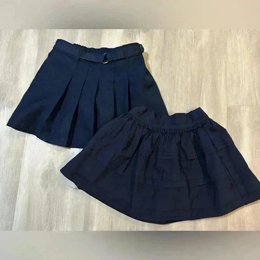 School Uniform Scooter skirt set of 2 navy blue - girls size 4-6T